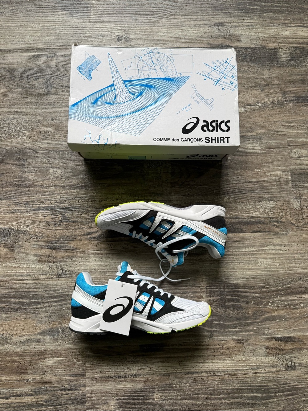 NWT - Asics x Comme des Garcons Tarther SD "Blue"
